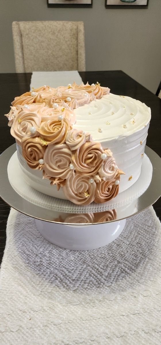 Rose Gold Two-Tier Cake